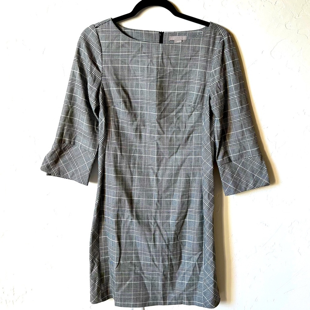 H&M Contemporary black and white plaid office dress